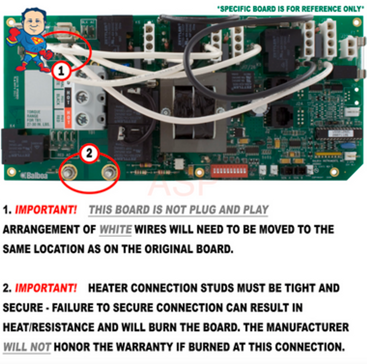 Circuit Board, Balboa, VS520SZ, Serial Standard, 8 Pin Phone Cable, Blower or Pump 3 Option