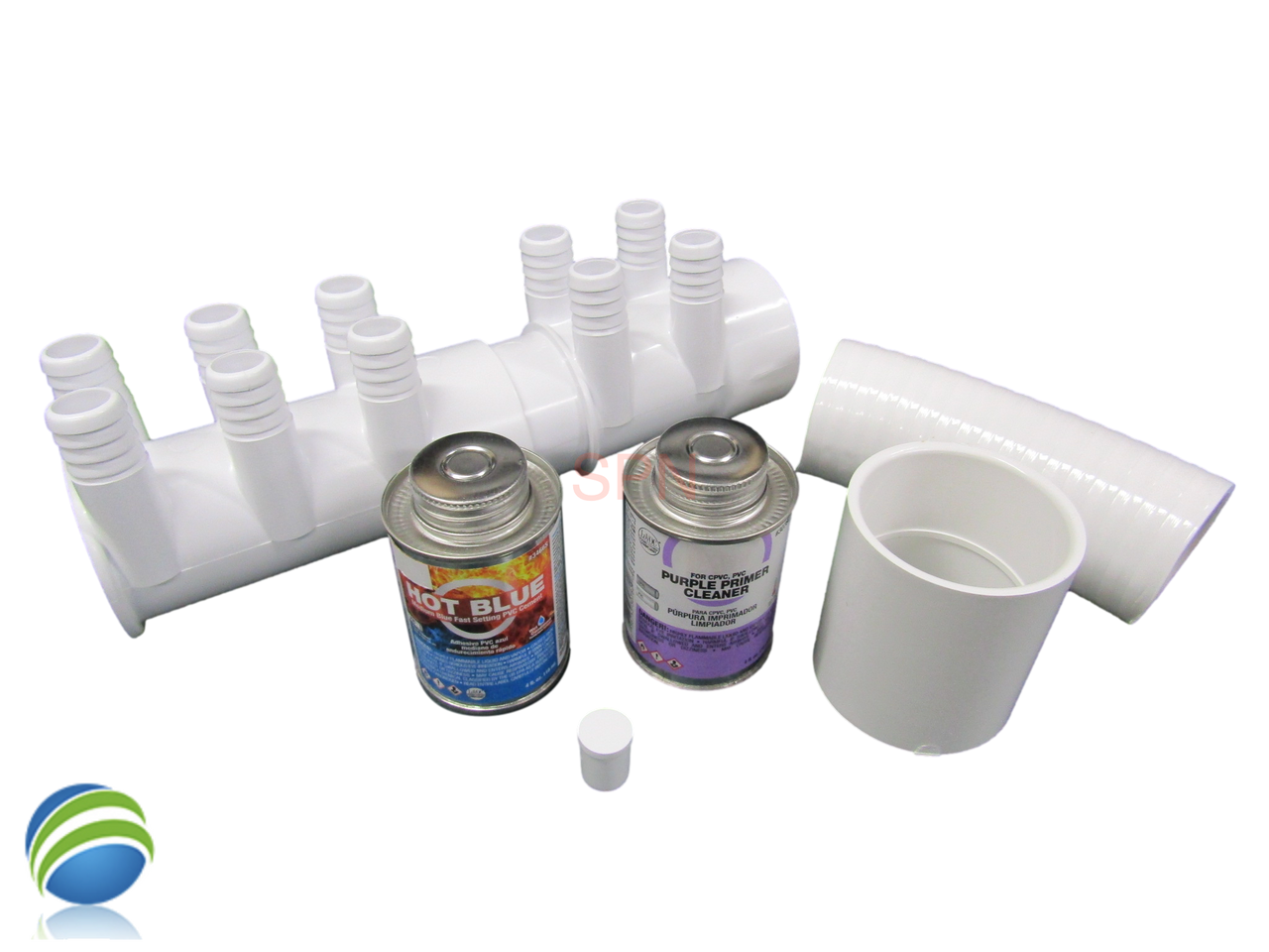 Water Manifold, Base Glue Kit, 2" with (10) 3/4" Outputs & Coupler Video How To