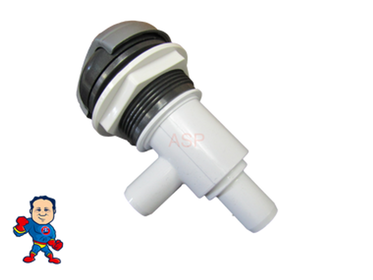 Valve, Waterfall or Neck Jet Control, On/Off Valve, 3/4" Barb x  3/4" Barb Single Port, Halo Style