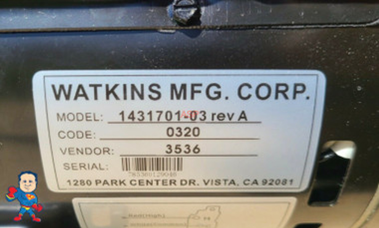 Watkins 1431701-03 Vendor Code 3536 48Fr  LX Pump 2" X 2" 1.5HP 2 Speed 115V Hotspring