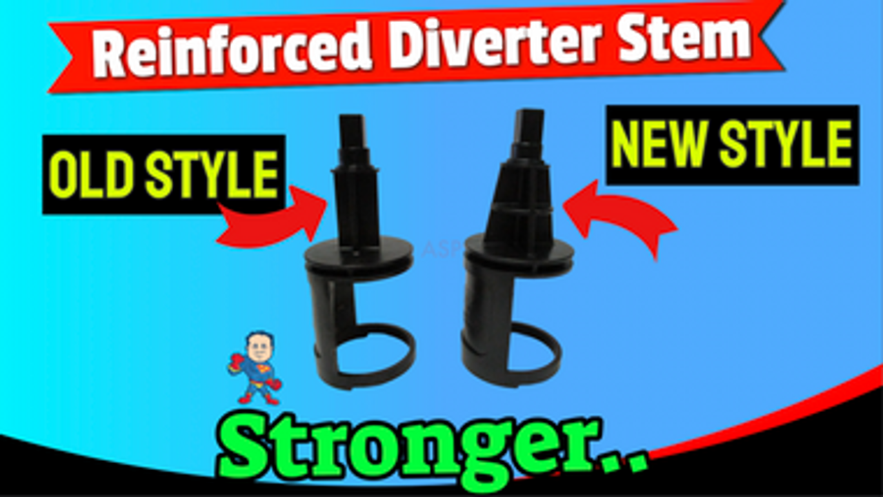 This kit features the new style reinforce Diverter Stem..