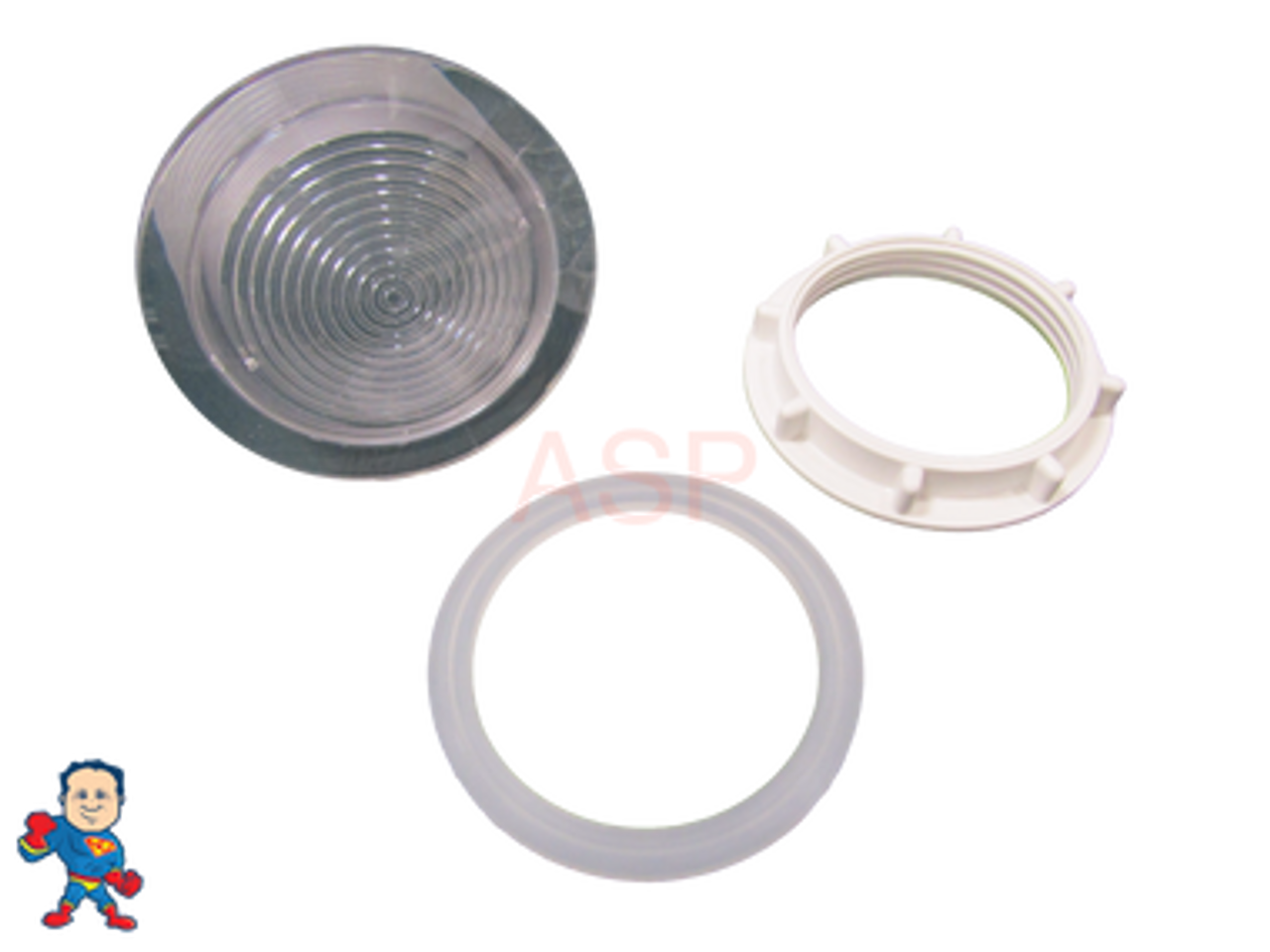 Spa Hot Tub Light 3 1/4" Face Replacement Part Lens 2 1/2" Hole No Bulb Holder
