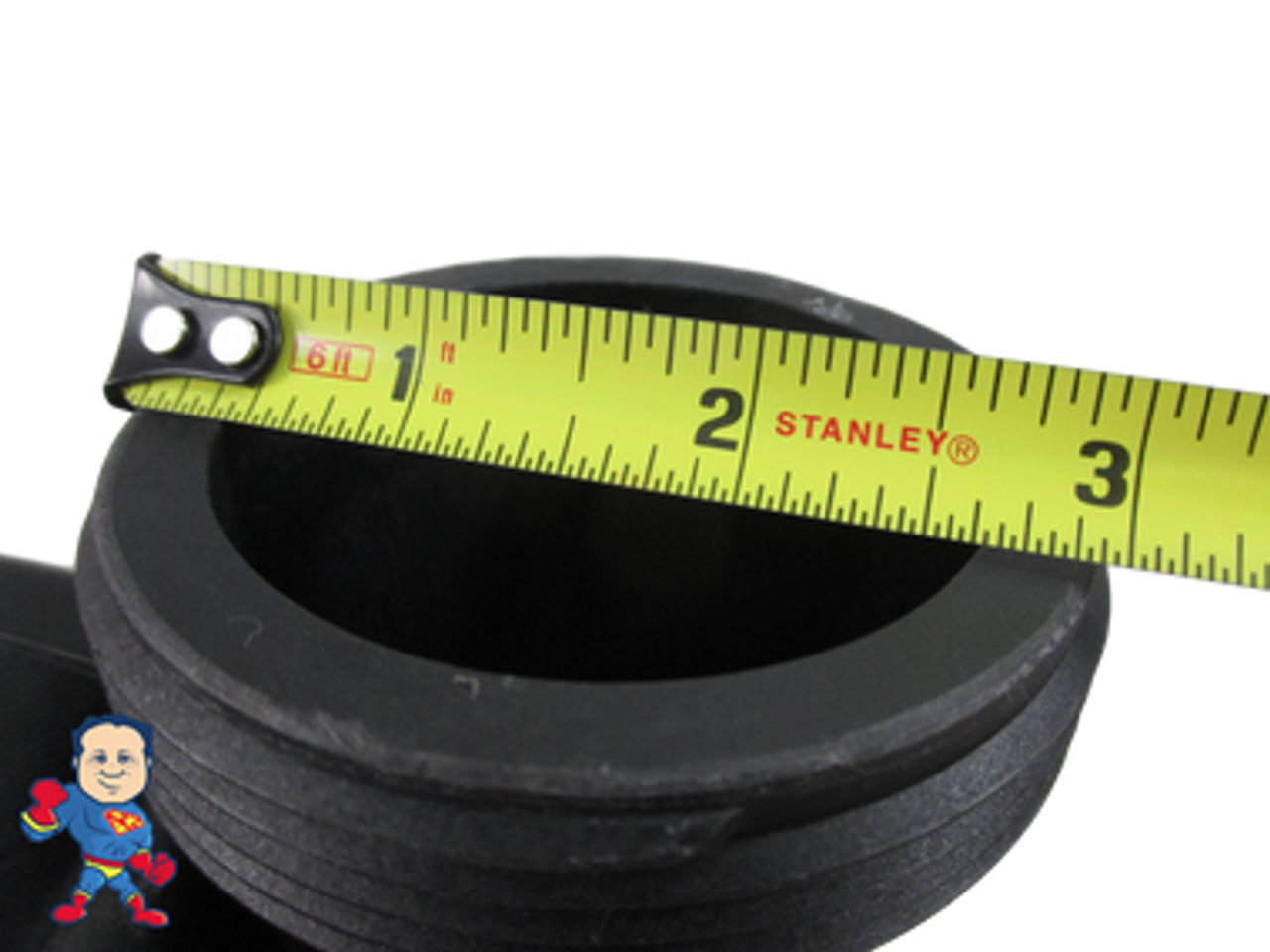 The Suction and Pressure side thread fittings are called 2" x 2" but measure 3" from the edge of the thread to the edge of the thread.