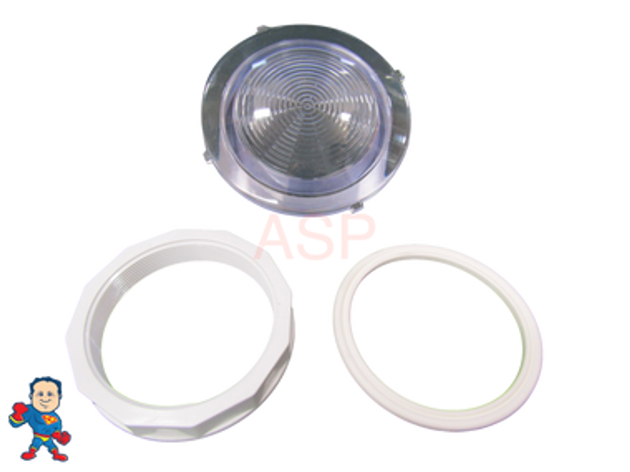 Jacuzzi or Sundance Spa 4 1/4" Light Assembly Kit , Lens, Gasket and Nut