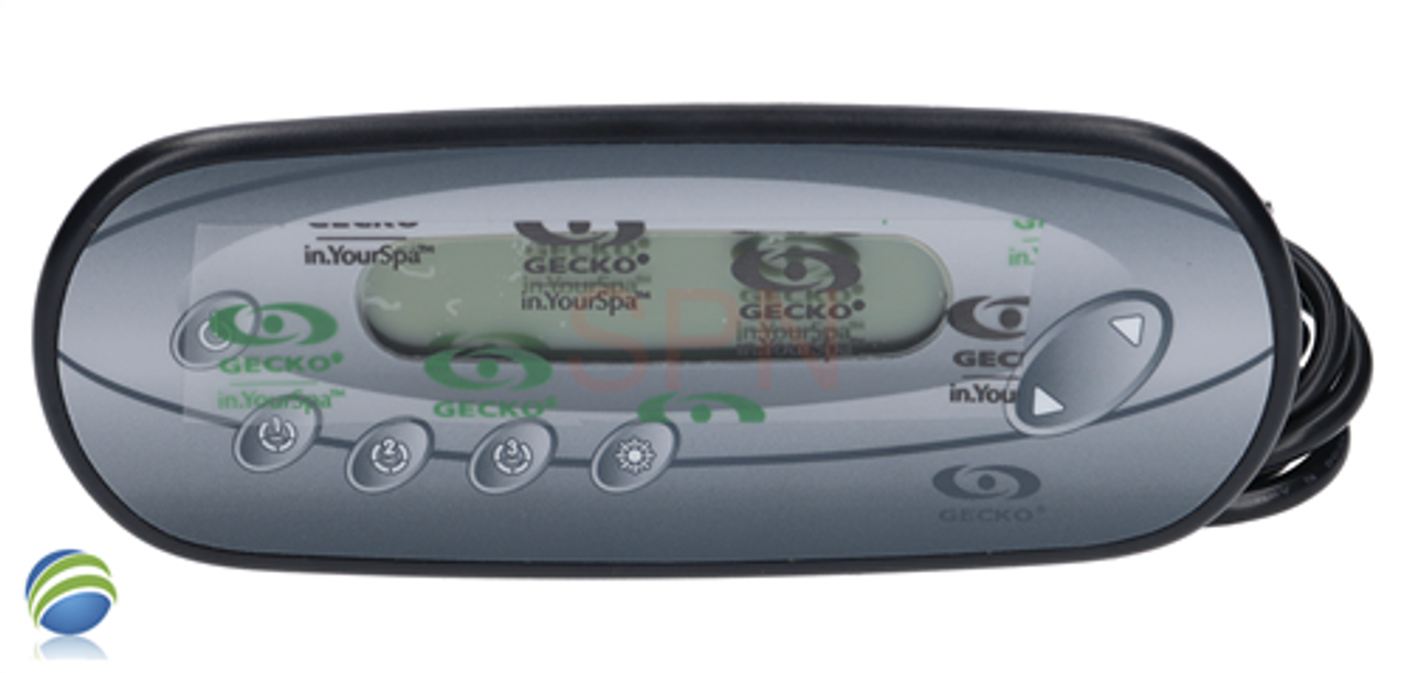 Gecko IN.K450 Topside Control Panel, 7-Button, LCD, Pump 1, Pump 2, Pump 3, 10' Cable, w/in.link Plug