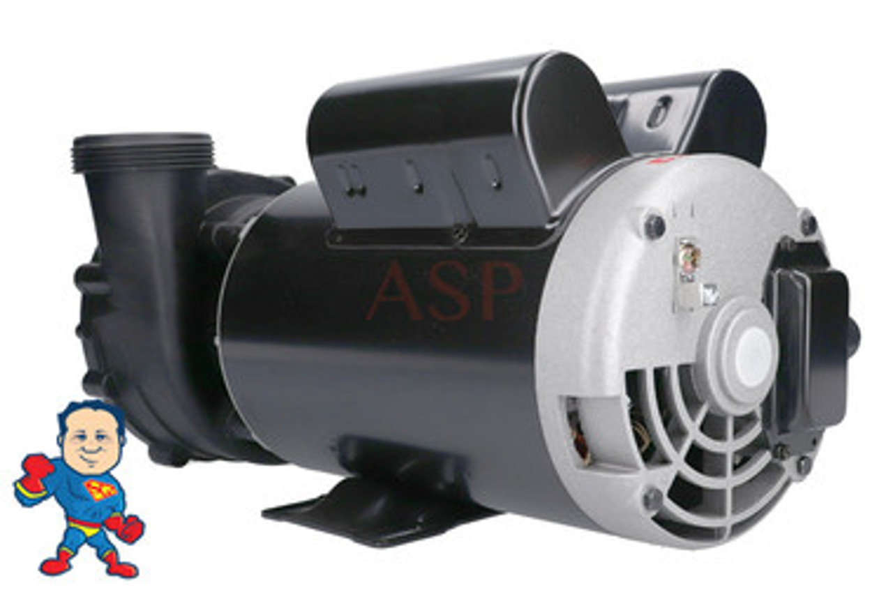 56WUA400-2/6, Pump, LX 56WUA, Large Frame, 2-Pole/6-Pole, 4.0HP, 230V, 1.0/12.0A, 2-Speed, 2"x 2" MBT