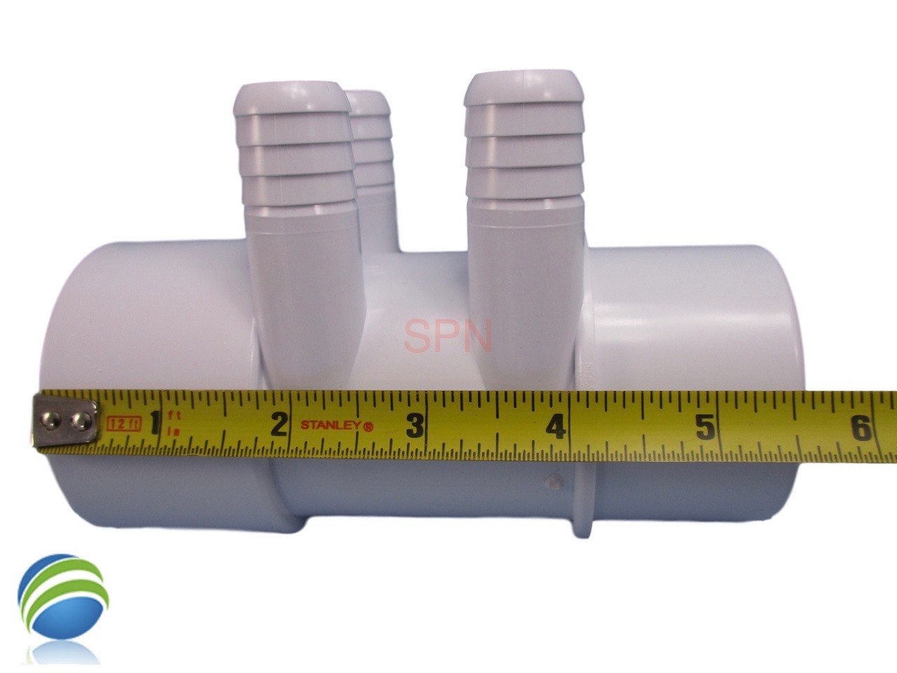 The manifold featured in this kit is Open on both ends.. One end receives a 2" Pipe or fitting that would measure 2 3/8" OD and on the other end glues inside of a 2" fitting that would measure 2 3/8" Inside Diameter..