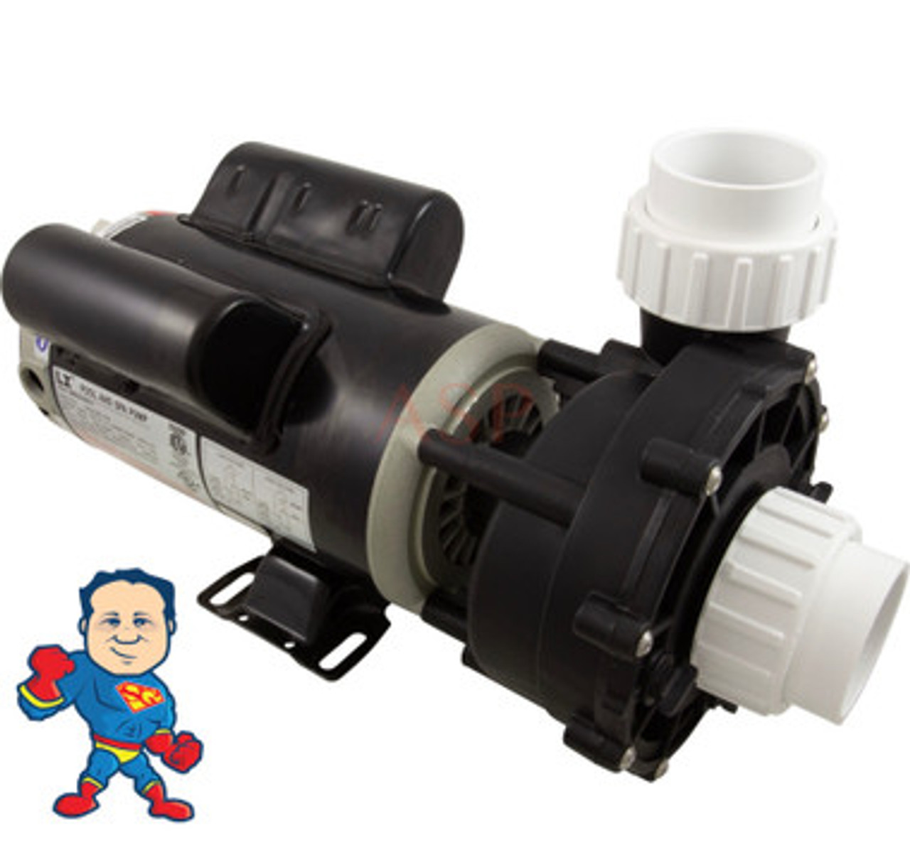 Complete Pump, 36675-03 Watkins, Vendor Code 3536, Wavemaster 6000 or 7000, 1.65HP, 115v or 230V, 17.0A or 8.5A, 48 frame, 2"x 2", 1 Speedd