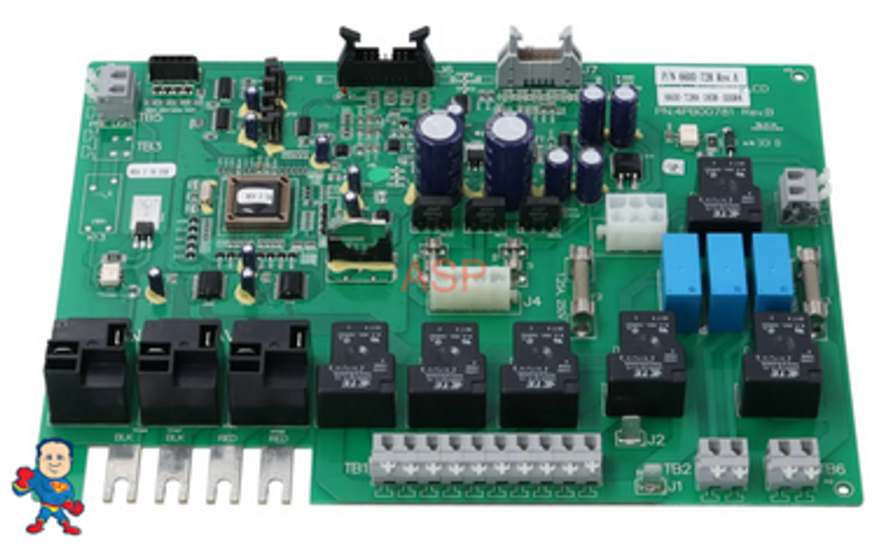 Circuit Board, Sundance / Jacuzzi, 880/J-400 LCD, 2 Pump, "Perma Clear",**Pump 1=1Spd, Pump 2 =1Spd, w/Circ Pump