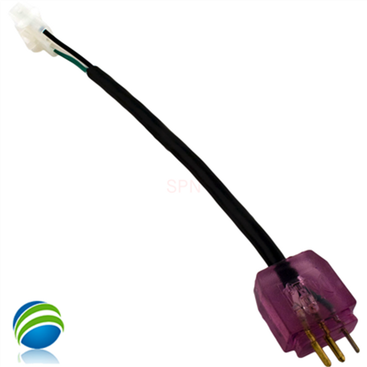 Blower Adapter Cord, 4 Pin AMP to MJJ, Violet, 6"