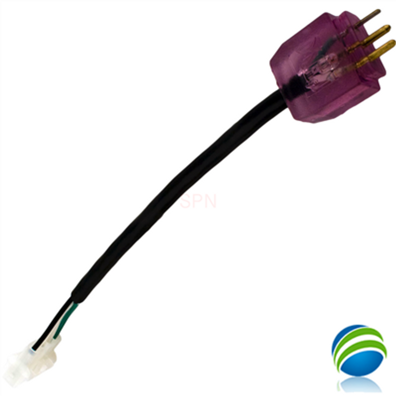 Blower Adapter Cord, 4 Pin AMP to MJJ, Violet, 6"