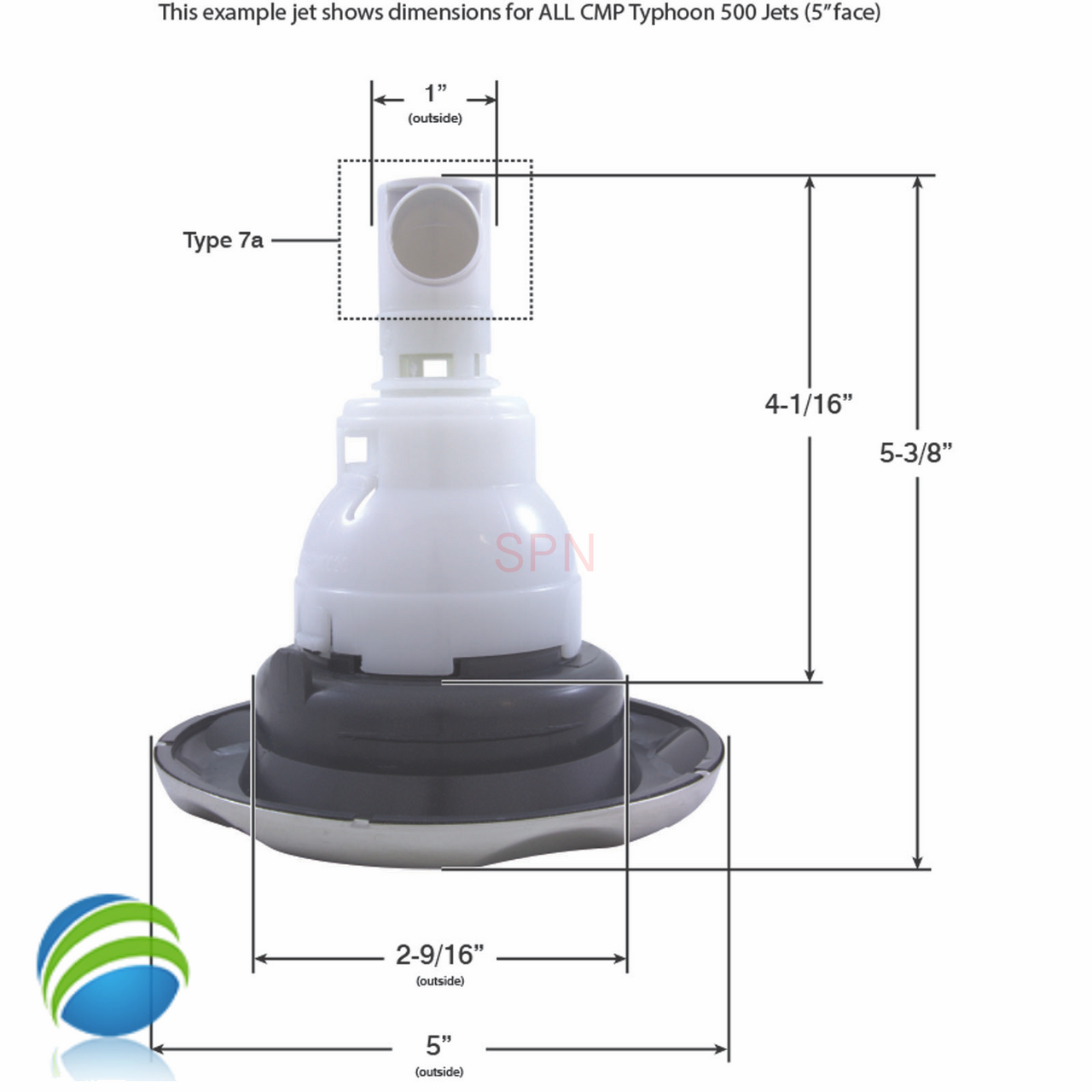 Jet Typhoon Pulsator 5" SS/ Graphite