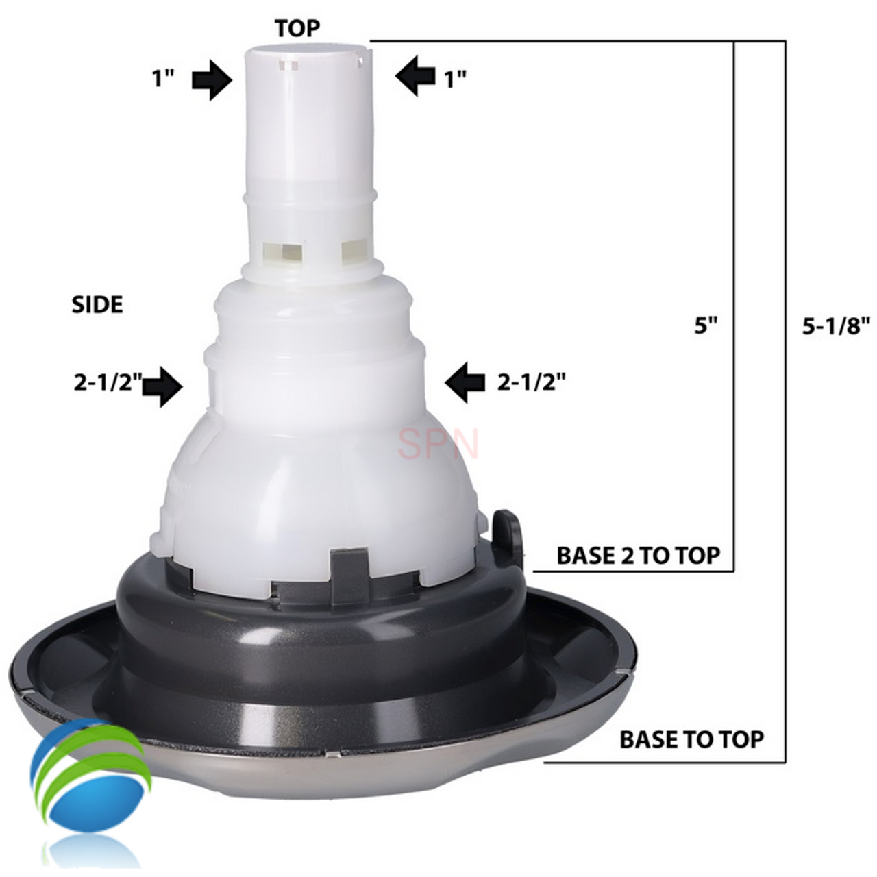 Typhoon 5" Dual Swirl Jet, SS/Graphite