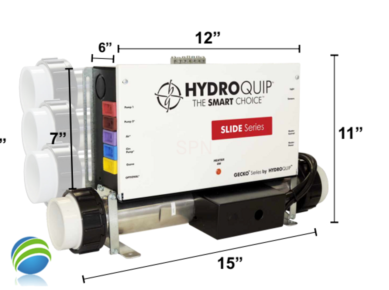 HydroQuip HydroQuip CS6239Y-US Slide Retro Fit Control System - 2 Pumps, Blower, Circ