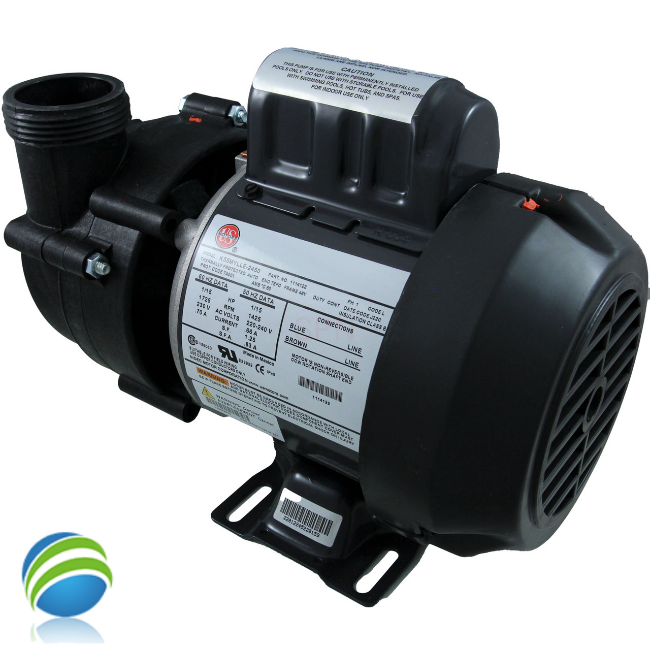 Balboa / Vico Ultima Circulation Pump, 1/15th HP, 230V, 48 Fr, Cal Spa and Others