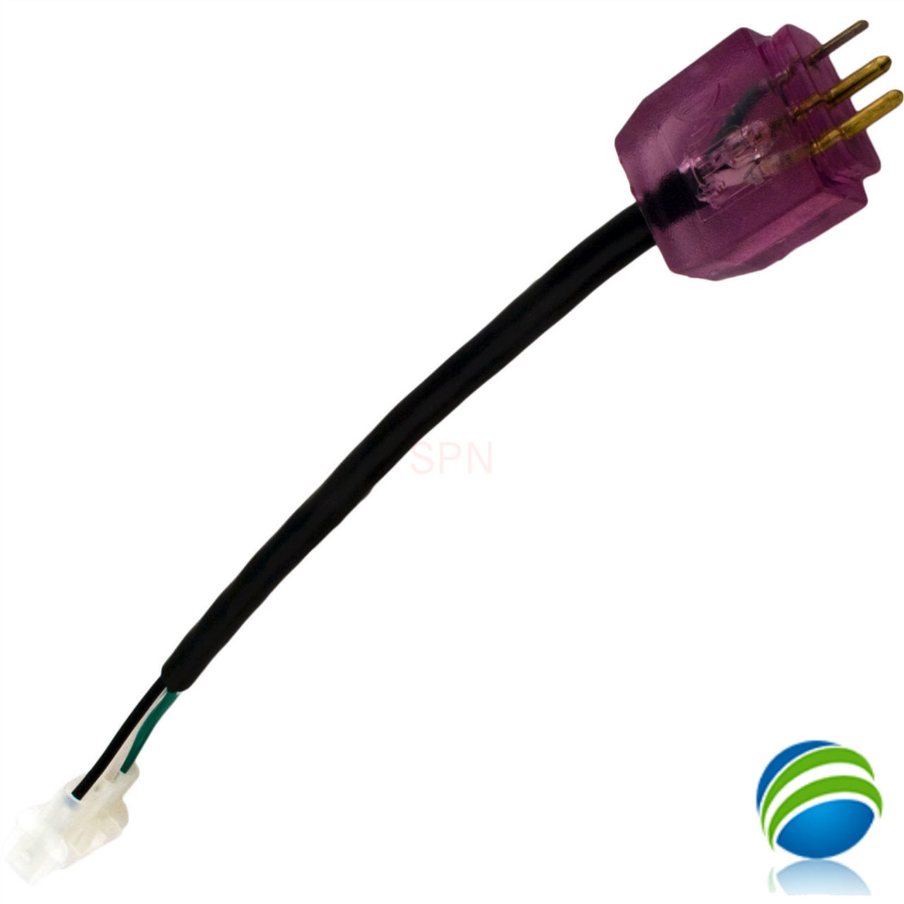 Blower Adapter Cord, 4 Pin AMP to MJJ, Violet, 6"-1701405073