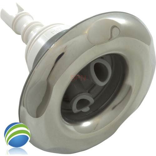 Waterway Large Face Poly Storm Thread-In Jet, Twin Roto, Gray/SS, 4"