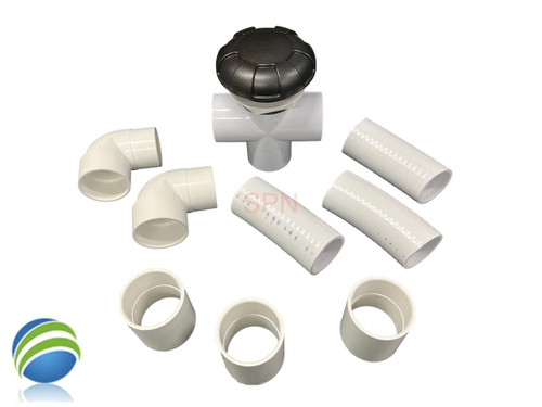 Diverter Valve Kit 3 3/4" 6 Spoke Graphite Gray Hot Tub Spa 2" x 2" x 2" How To Video
This valve accepts 2" pipe or fittings which would measure about 2 3/8" outside Diameter of the pipe and 2 3/8" inside Diameter of the Valve..