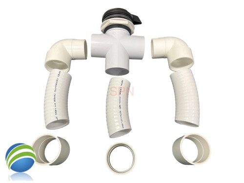 Diverter Valve Kit 3 3/4" Wide Cap Graphite Gray Hot Tub Spa 2" x 2" x 2" How To Video
This valve accepts 2" pipe or fittings which would measure about 2 3/8" outside Diameter of the pipe and 2 3/8" inside Diameter of the Valve..