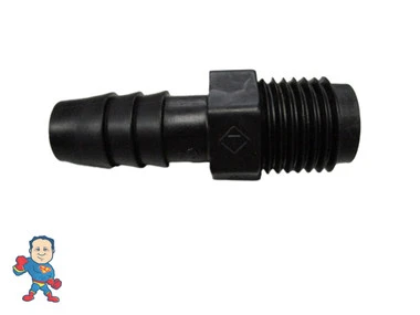 Pump Wet End Barb Bleeder Fitting, 3/8"b x 1/4"mpt