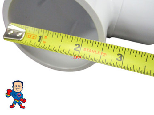 The Slip side is 2 3/8" ID and receives a pipe or fitting with a 2 3/8" OD. 
2X Hot Tub Spa 90° ELL 2" Street X 2" Slip Plumbing PVC Fitting How To Video
