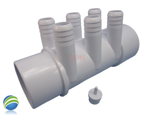 Water Manifold, 2"street x 2"slp x (6) 3/4" Ports, Video How To Water Manifold, 2"street x 2"slp x (6) 3/4" Ports, Video How To