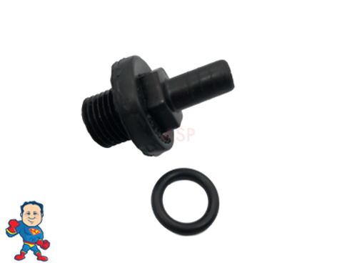 Drain Plug Adapter, Gecko, AquaFlo XP2, XP2E, 1/4" Barb x 1/4"Mpt, Bleeder, Watkins Drain Plug Adapter, Gecko, AquaFlo XP2, XP2E, 1/4" Barb x 1/4"Mpt, Bleeder, Watkins