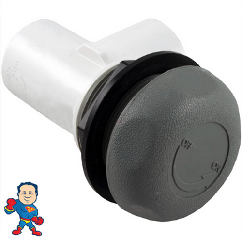 Valve, Waterfall or Neck Jet Control, On/Off Valve, Waterway, 1" Slip x 1" Slip Single Port, Gray Valve, Waterfall or Neck Jet Control, On/Off Valve, Waterway, 1" Slip x 1" Slip Single Port, Gray