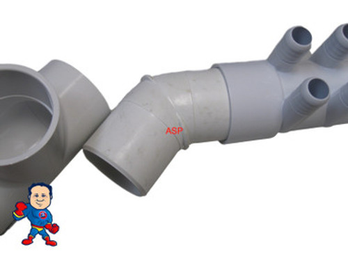 This is an example of this fitting used between (2) 2" Plumbing fittings.. In this case a tee and a manifold.. This is an example of this fitting used between (2) 2" Plumbing fittings.. In this case a tee and a manifold..