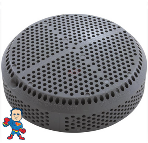 Suction Cover, Waterway, 5" Super Hi-Flo, 3-1/4" hole size, Gray Suction Cover, Waterway, 5" Super Hi-Flo, 3-1/4" hole size, Gray