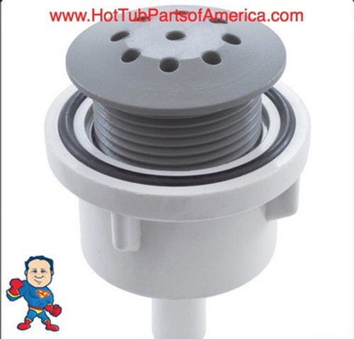 Air Injector, Top Flo, 3/8"b, Straight Body, Gray, Salt & Pepper Style