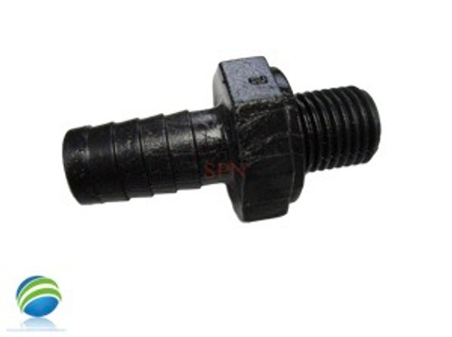 Barb Adapter, 3/8"b x 1/4"mpt Pump Wet End Face fits Waterway Barb Adapter, 3/8"b x 1/4"mpt Pump Wet End Face fits Waterway