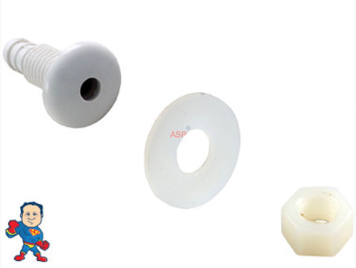 Air Injector, Waterway, Button Style , 1/4" Barb, White Air Injector, Waterway, Button Style , 1/4" Barb, White