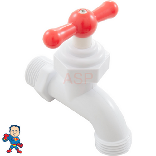 Hose Bib, Magic Plastics, 3/4"mpt, Plastic, Drain Hose Bib, Magic Plastics, 3/4"mpt, Plastic, Drain