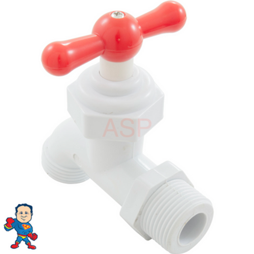 Hose Bib, Magic Plastics, 3/4"mpt, Plastic, Drain