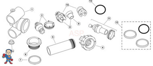 Wall Fitting/Nozzle Tool, Hayward Jet Air III Wall Fitting/Nozzle Tool, Hayward Jet Air III