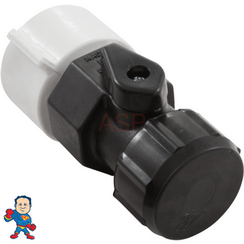 Drain Valve, Waterway, 3/4"slip x Garden Hose with Cap, On/Off, Spa Drain