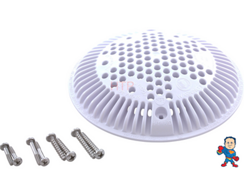 Main Drain Grate, Hayward Anti Vortex, 7-3/4"diameter Round, White