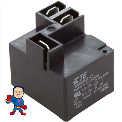 Relay, P&B, T9AP, SPDT, 30A, 24vdc, PCB Mount Relay, P&B, T9AP, SPDT, 30A, 24vdc, PCB Mount