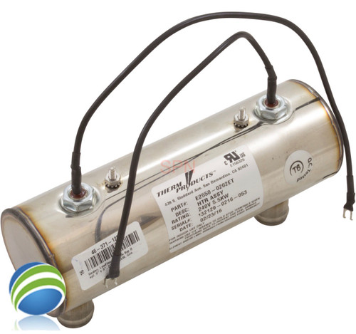 Heater, Low Flow, Hurricane, Replacement, 9" x 3", 230v, 5.5kW, Generic, Leisure Bay Heater, Low Flow, Hurricane, Replacement, 9" x 3", 230v, 5.5kW, Generic, Leisure Bay