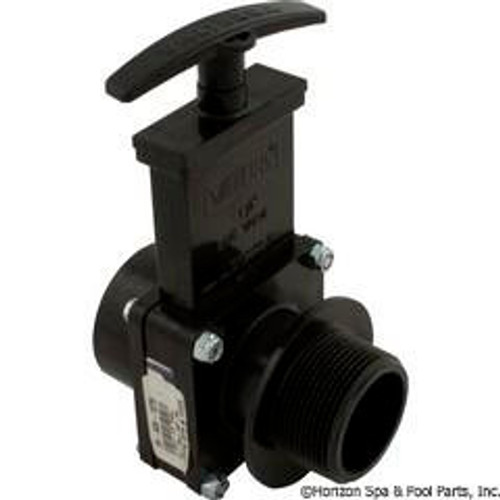 Gate Valve, 3 pc, Valterra, 1-1/2"fpt x 1-1/2"mpt, 45psi,Blk Gate Valve, 3 pc, Valterra, 1-1/2"fpt x 1-1/2"mpt, 45psi,Blk