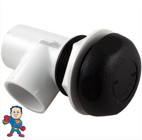 Valve, Waterfall or Neck Jet Control, On/Off Valve, Waterway, 1" Slip x 1" Slip Single Port, Black Valve, Waterfall or Neck Jet Control, On/Off Valve, Waterway, 1" Slip x 1" Slip Single Port, Black