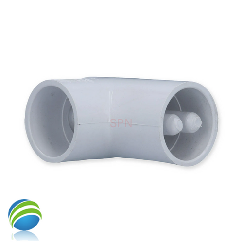 90 Elbow, 1-1/2"s x 1-1/2"s, w/Dual Thermowell