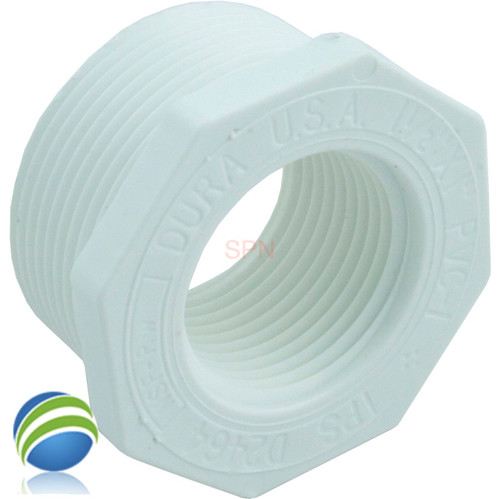 Reducer, 1-1/2" Male Pipe Thread x 1" Female Pipe Thread, Bushing Reducer, 1-1/2" Male Pipe Thread x 1" Female Pipe Thread, Bushing