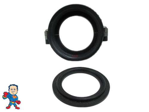 1X Hot Tub Spa 1 1/2" Split Nut Kit for Heater Union with Gasket Video How To 1X Hot Tub Spa 1 1/2" Split Nut Kit for Heater Union with Gasket Video How To