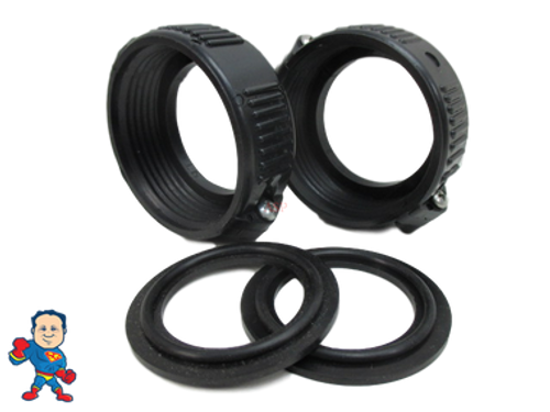 2X Hot Tub Spa 1 1/2" Split Nut Kit for Heater Union with Gaskets Video How To 2X Hot Tub Spa 1 1/2" Split Nut Kit for Heater Union with Gaskets Video How To