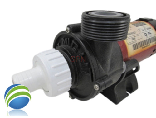 Example of union connected to pump, pump is not included