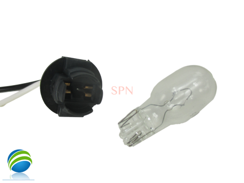 This is an example of this Bulb ready to be installed into a standard socket use on most hot tubs...The socket is not included in this listing it is for illustration only..