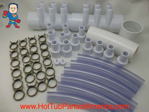 RENU Manifold Hot Tub Spa Old To New Style 2"spg x (10)3/4" Coupler Kit Video How To RENU Manifold Hot Tub Spa Old To New Style 2"spg x (10)3/4" Coupler Kit Video How To