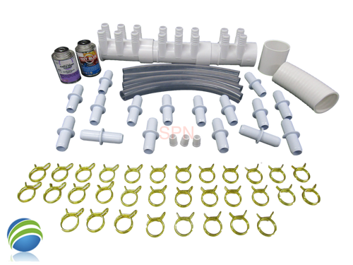 Manifold Hot Tub Spa Dead End (16) 3/4" Outlets Glue and Coupler Kit Video How To Manifold Hot Tub Spa Dead End (16) 3/4" Outlets Glue and Coupler Kit Video How To
